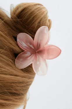 Sale Gina Tricot 3-pack flower hair clip Roze