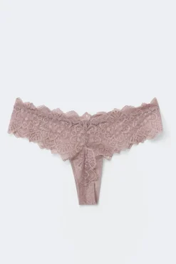 Discount Gina Tricot 2-pack lace brazilian Paars