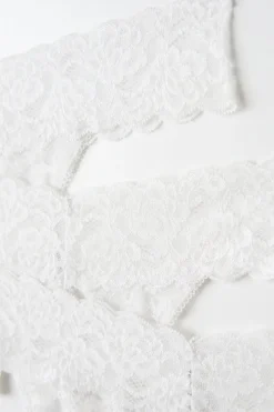 Online Gina Tricot 3-pack lace string Wit