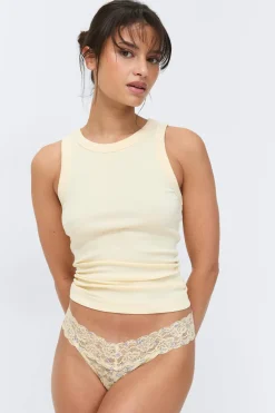Discount Gina Tricot 3-pack lace string Paars