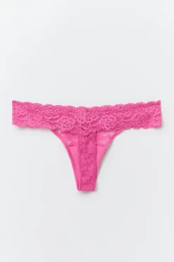 Discount Gina Tricot 3-pack lace string Paars