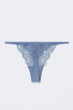 Discount Gina Tricot 3-pack lace thong Blauw