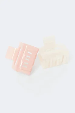Best Gina Tricot 2-pack mini square hair clip Wit
