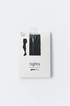 Discount Gina Tricot 2-pack tights Zwart