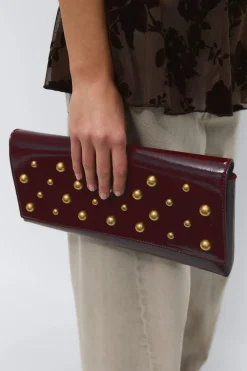 Best Gina Tricot Patent studded clutch Rood