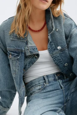 Sale Gina Tricot Pearl necklace Rood
