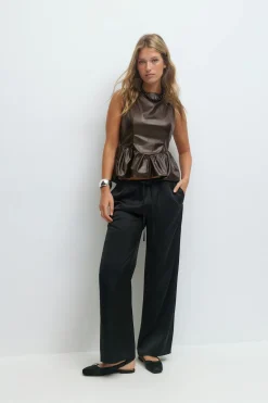 Sale Gina Tricot Peplum top Bruin