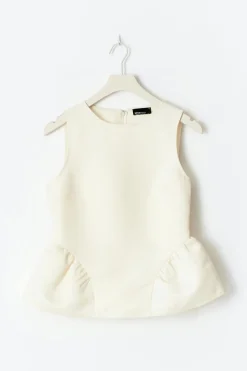Gina Tricot Peplum top Wit