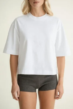 Gina Tricot Perfect boxy tee Wit