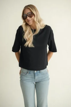 Outlet Gina Tricot Perfect boxy tee Zwart