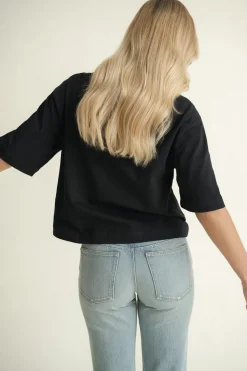 Outlet Gina Tricot Perfect boxy tee Zwart