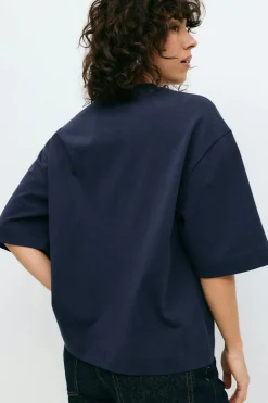 New Gina Tricot Perfect boxy tee Blauw