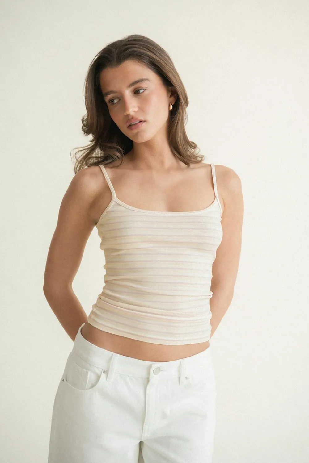 Sale Gina Tricot Perfect strap singlet Geel