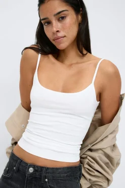 Online Gina Tricot Perfect strap singlet Wit
