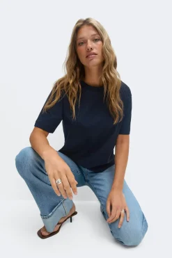Discount Gina Tricot Perfect tee Blauw