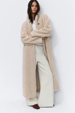 Clearance Gina Tricot Pile coat Beige