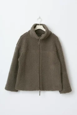 Gina Tricot Pile zip jacket Bruin