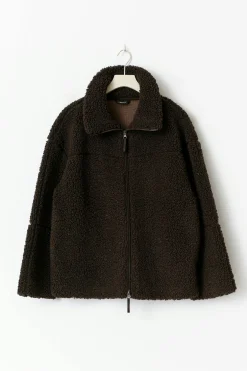 New Gina Tricot Pile zip jacket Bruin