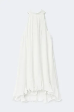 Online Gina Tricot Pleated frill mini dress Wit