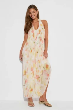 Sale Gina Tricot Pleated maxi dress Wit