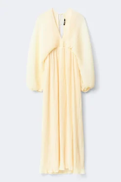 Sale Gina Tricot Pleated maxi dress Geel