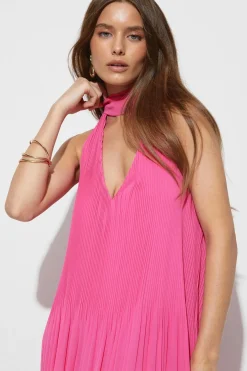 Best Gina Tricot Pleated maxi dress Roze
