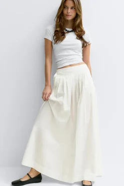 Sale Gina Tricot Pleated skirt Wit