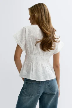 Clearance Gina Tricot Pleated top Wit