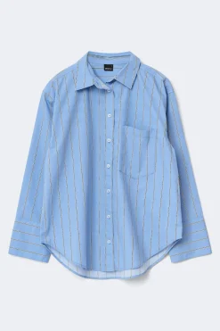 Online Gina Tricot Poplin shirt Blauw