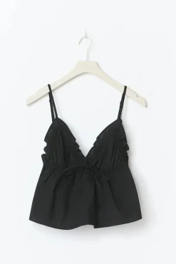 Sale Gina Tricot Poplin singlet Zwart