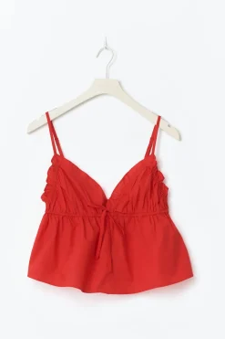 Best Gina Tricot Poplin singlet Rood