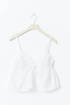 Sale Gina Tricot Poplin singlet Wit