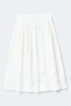 Outlet Gina Tricot Poplin skirt Wit
