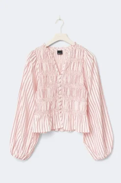 Gina Tricot Poplin smock blouse Wit