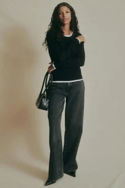 Online Gina Tricot Premium long sleeve top Zwart