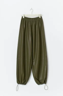 Gina Tricot Pu balloon trousers Groen
