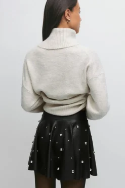 Outlet Gina Tricot Pu mini skirt Zwart