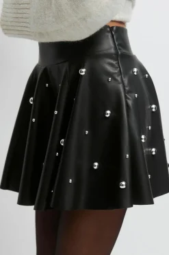 Outlet Gina Tricot Pu mini skirt Zwart