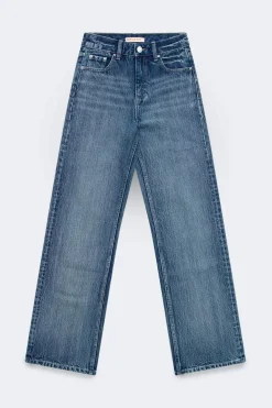 Online Gina Tricot Rebel high wide jeans Blauw