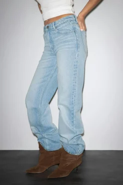 Discount Gina Tricot Rebel high wide jeans Blauw
