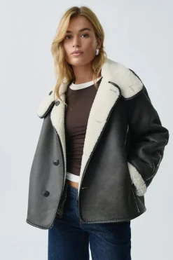 Best Gina Tricot Reversible teddy jacket Wit