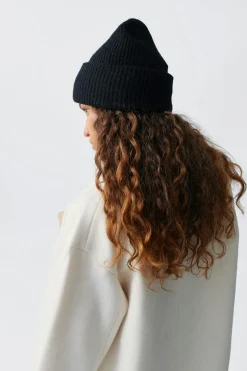 Outlet Gina Tricot Rib beanie Zwart