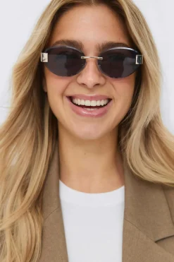 Discount Gina Tricot Rimless sunglasses Zwart