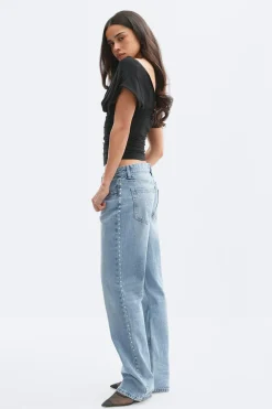 Discount Gina Tricot Rivet rebel jeans Blauw