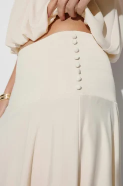 Best Gina Tricot Satin asymmetric skirt Wit