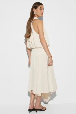 Best Gina Tricot Satin asymmetric skirt Wit