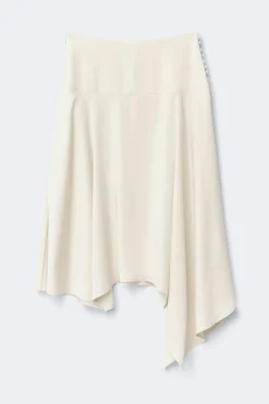 Best Gina Tricot Satin asymmetric skirt Wit