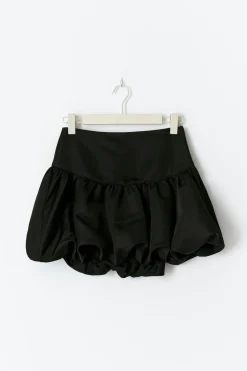 Online Gina Tricot Satin balloon mini skirt Zwart