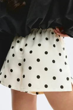 Best Gina Tricot Satin drawstring shorts Zwart