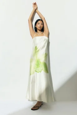 Clearance Gina Tricot Satin dress Wit